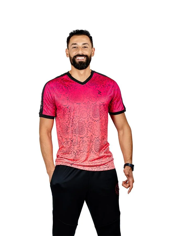 زيسي تيشيرت رجالي برقبة على شكل حرف  وأكمام قصيرة